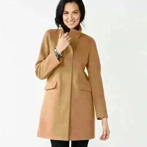 Women’s Nine West Faux-Wool Car Coat – Chic Fall Style, Midweight & Knee-Length